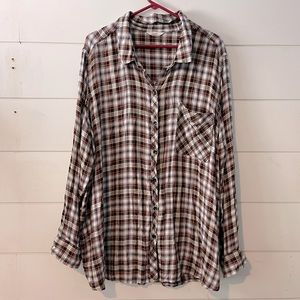 Plus size plaid button down women’s size 4X/26W-30W